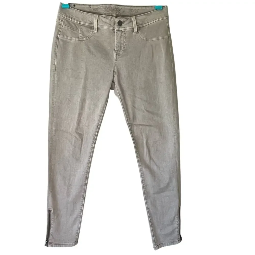 Buckle Black (Gray/Cream) Skinny Jean Size 28x27